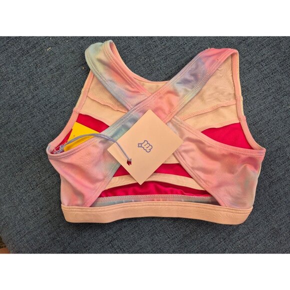 More Than Magic Girls Retro Tie-Dye Sports Bra XS 4/5 Multicolor - Picture 2 of 2